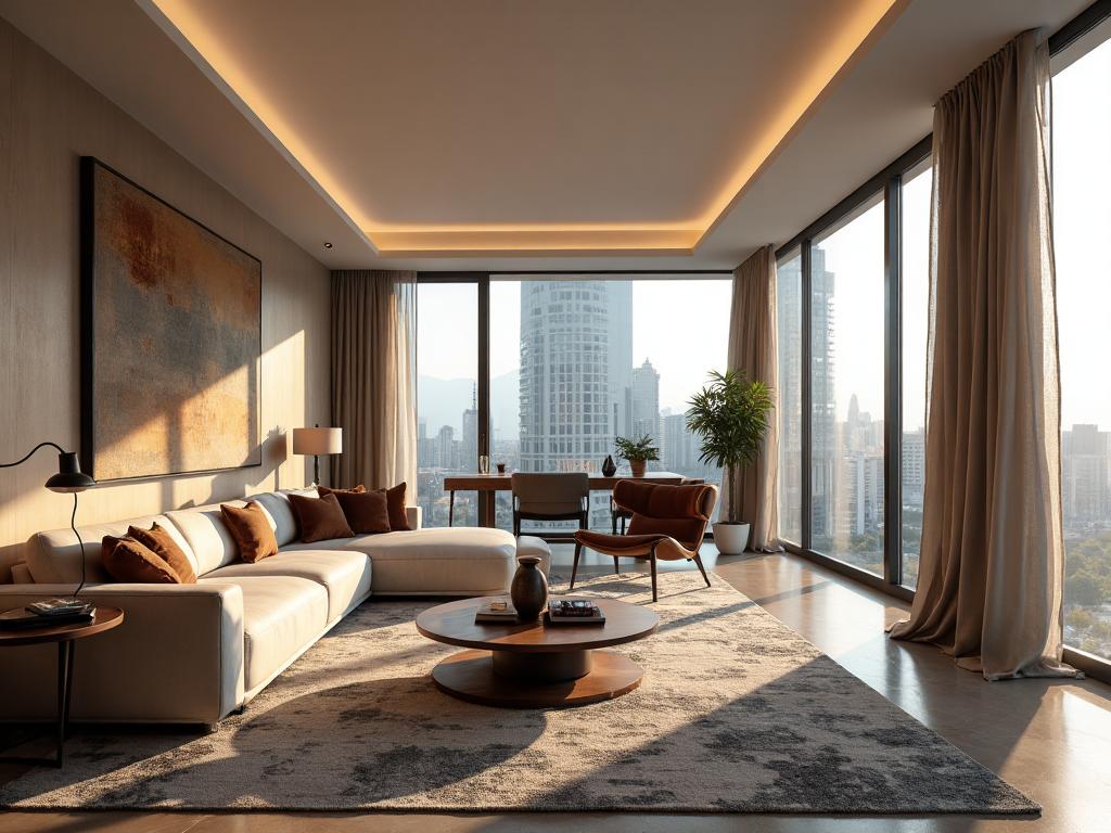 Interior de apartamento com vista